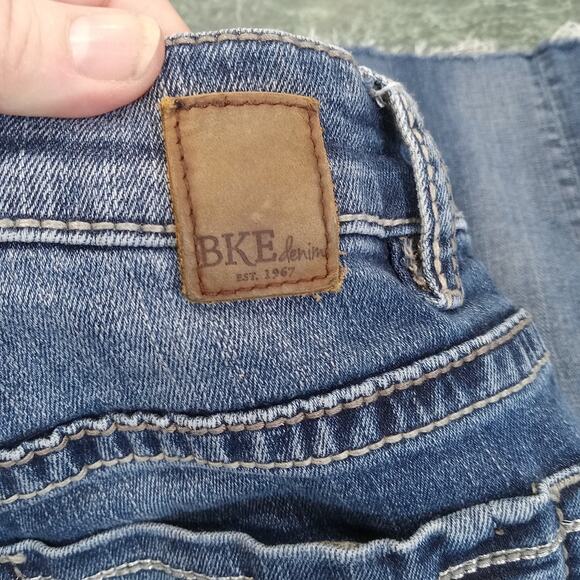 BKE Buckle Stella Jeans Womens 28 Distressed Denim Mid Rise Straight Frayed Leg - Picture 14 of 14